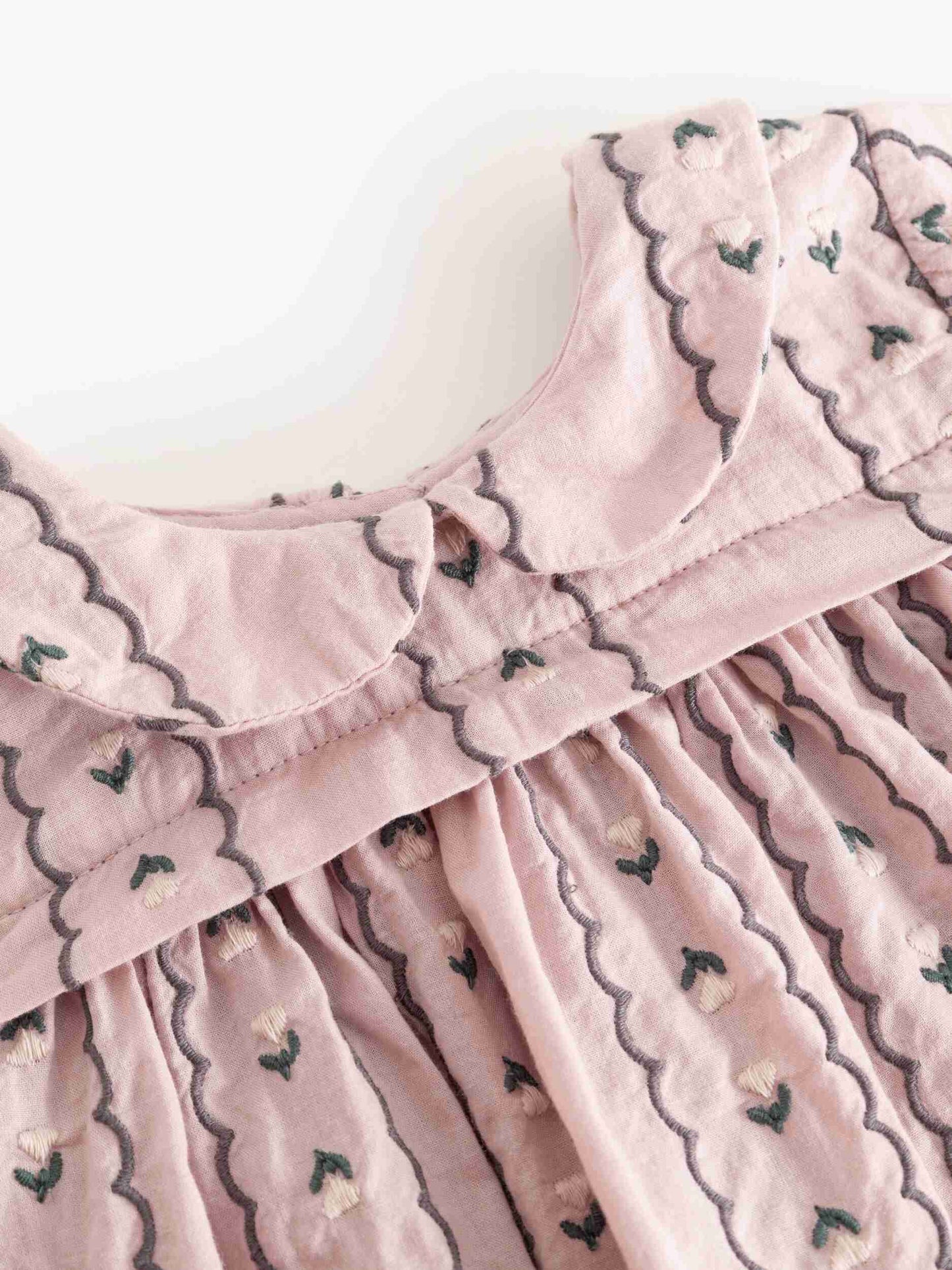 MARMAR COPENHAGEN DUSTY PINK LINEAR FLORAL BLOOMER SET