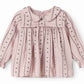 MARMAR COPENHAGEN DUSTY PINK LINEAR FLORAL BLOOMER SET