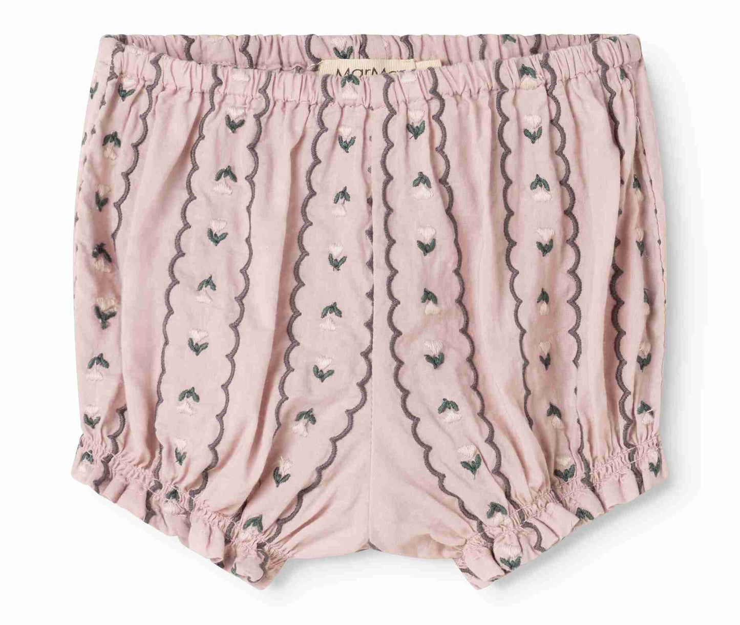 MARMAR COPENHAGEN DUSTY PINK LINEAR FLORAL BLOOMER SET