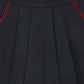 BACE COLLECTION NAVY WOOL VELVET TRIM SKIRT