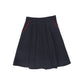 BACE COLLECTION NAVY WOOL VELVET TRIM SKIRT