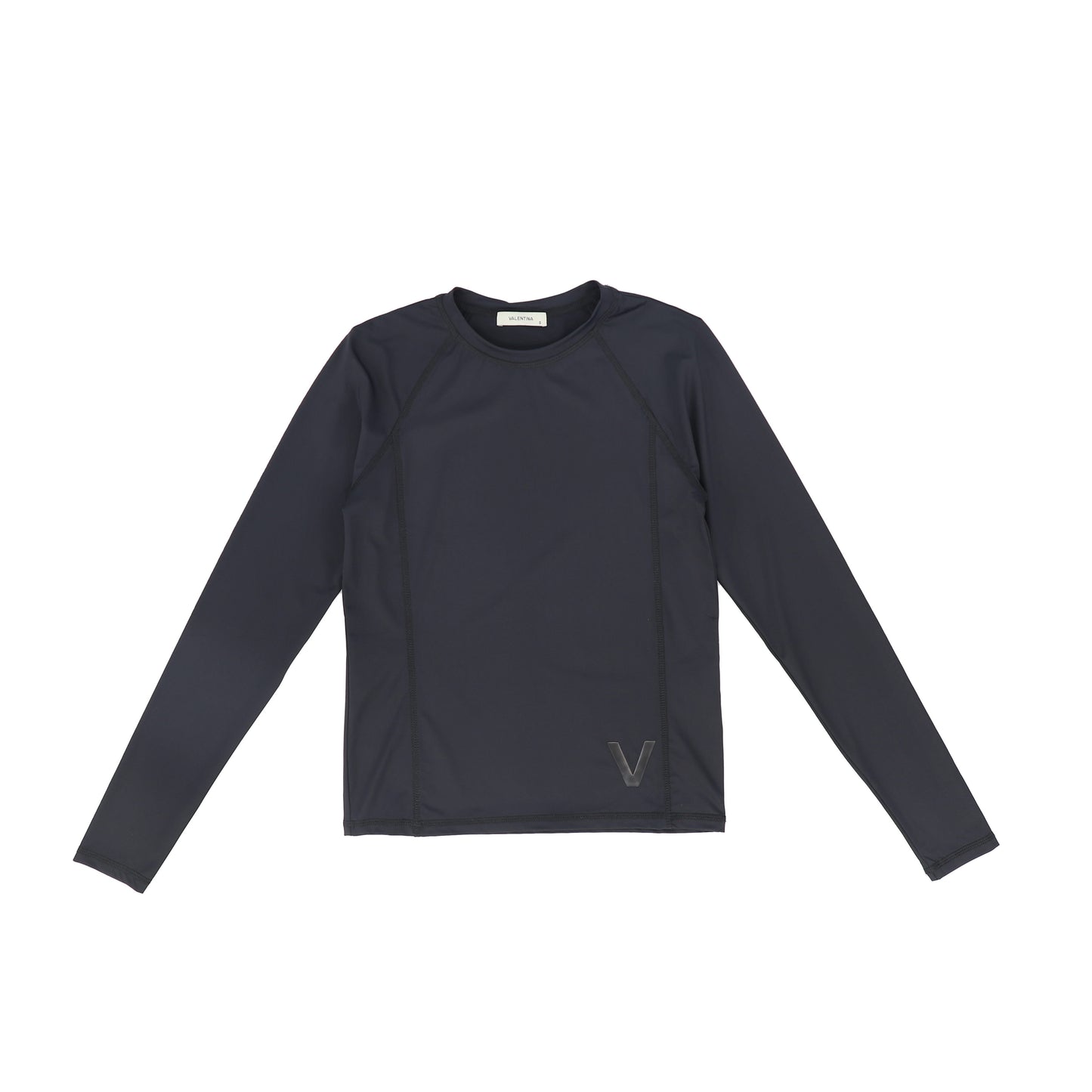 VALENTINA BLACK SEAMED SWIM SHIRT