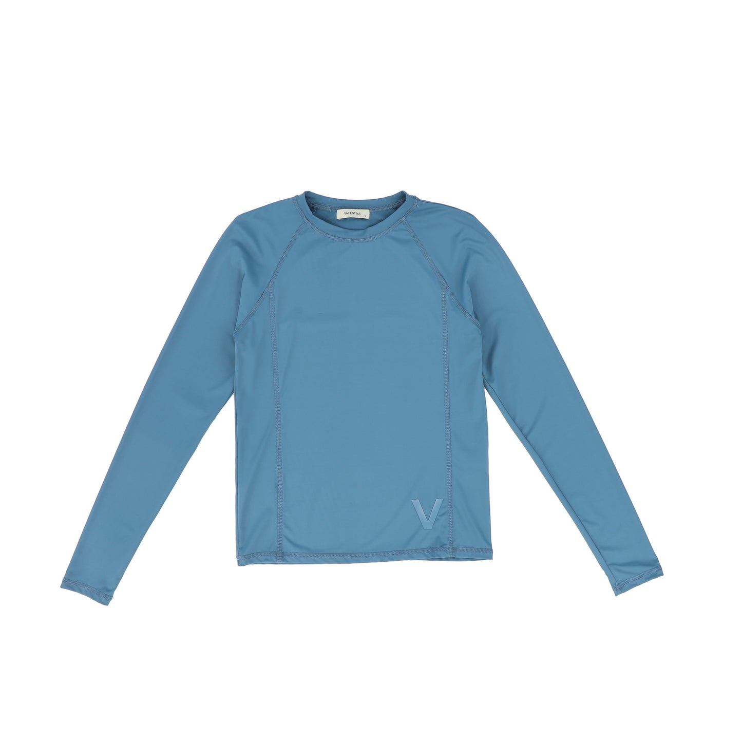 VALENTINA BLUE SEAMED SWIM SHIRT