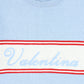 VALENTINA LIGHT BLUE WIDE STRIPE LOGO SWEATER