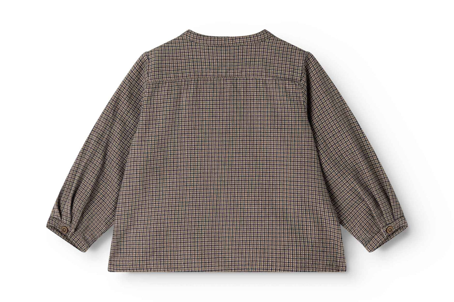 MARMAR COPENHAGEN TAUPE HOUNDSTOOTH BUTTON SHIRT