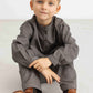 MARMAR COPENHAGEN TAUPE HOUNDSTOOTH BUTTON SHIRT