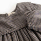 MARMAR COPENHAGEN TAUPE HOUNDSTOOTH BIB OVERLAY DRESS