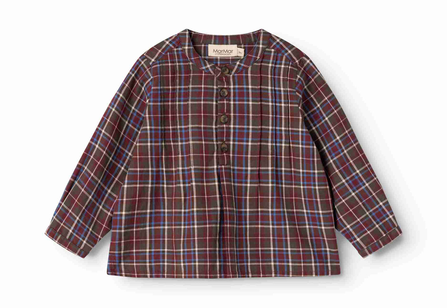 MARMAR COPENHAGEN BROWN CHECKED BUTTON SHIRT