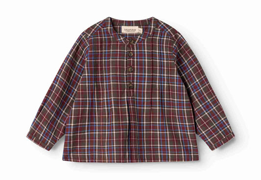 MARMAR COPENHAGEN BROWN CHECKED BUTTON SHIRT