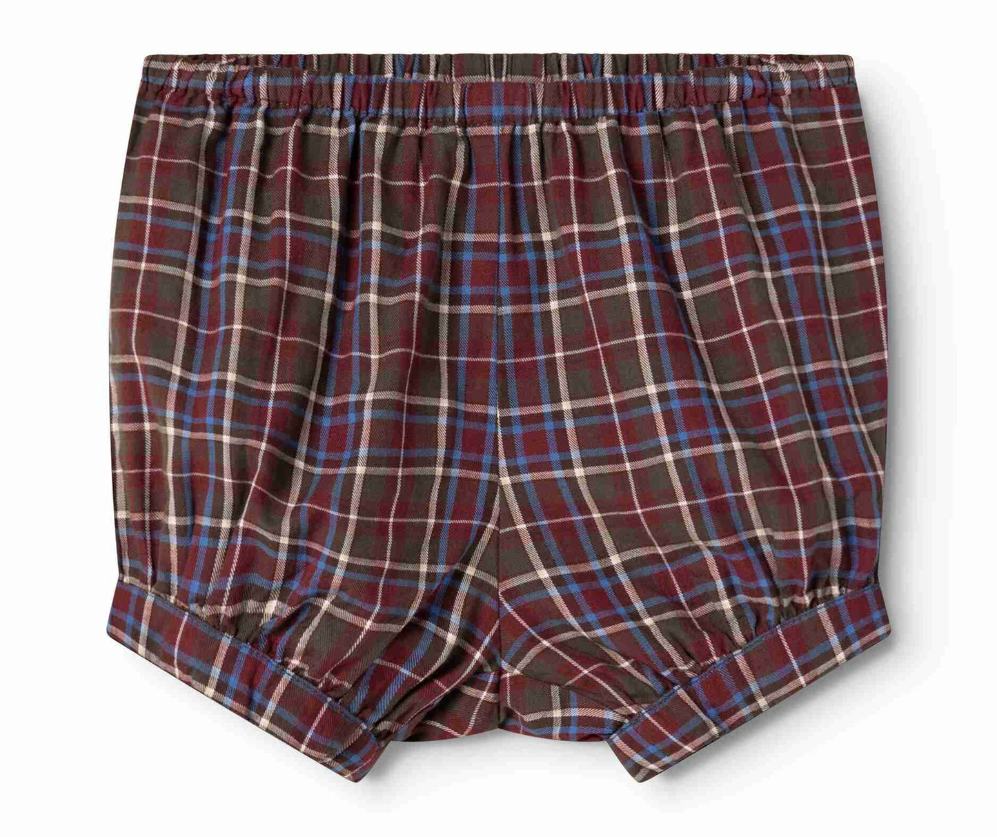 MARMAR COPENHAGEN BROWN CHECKED GATHERED BLOOMER SET
