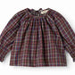 MARMAR COPENHAGEN BROWN CHECKED GATHERED BLOOMER SET