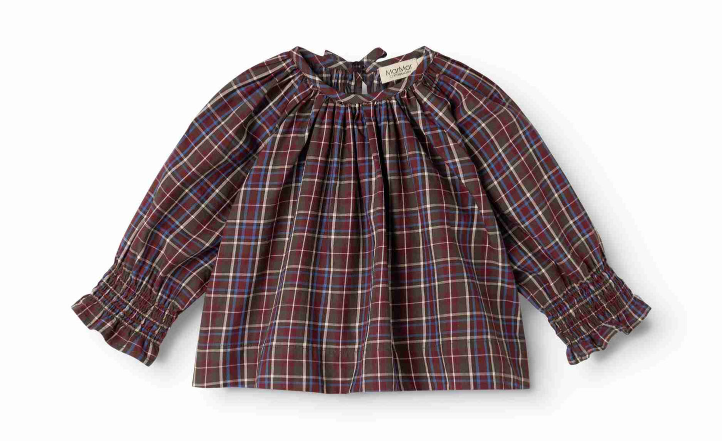 MARMAR COPENHAGEN BROWN CHECKED GATHERED BLOOMER SET