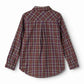 MARMAR COPENHAGEN BROWN  CHECKED COLLAR SHIRT