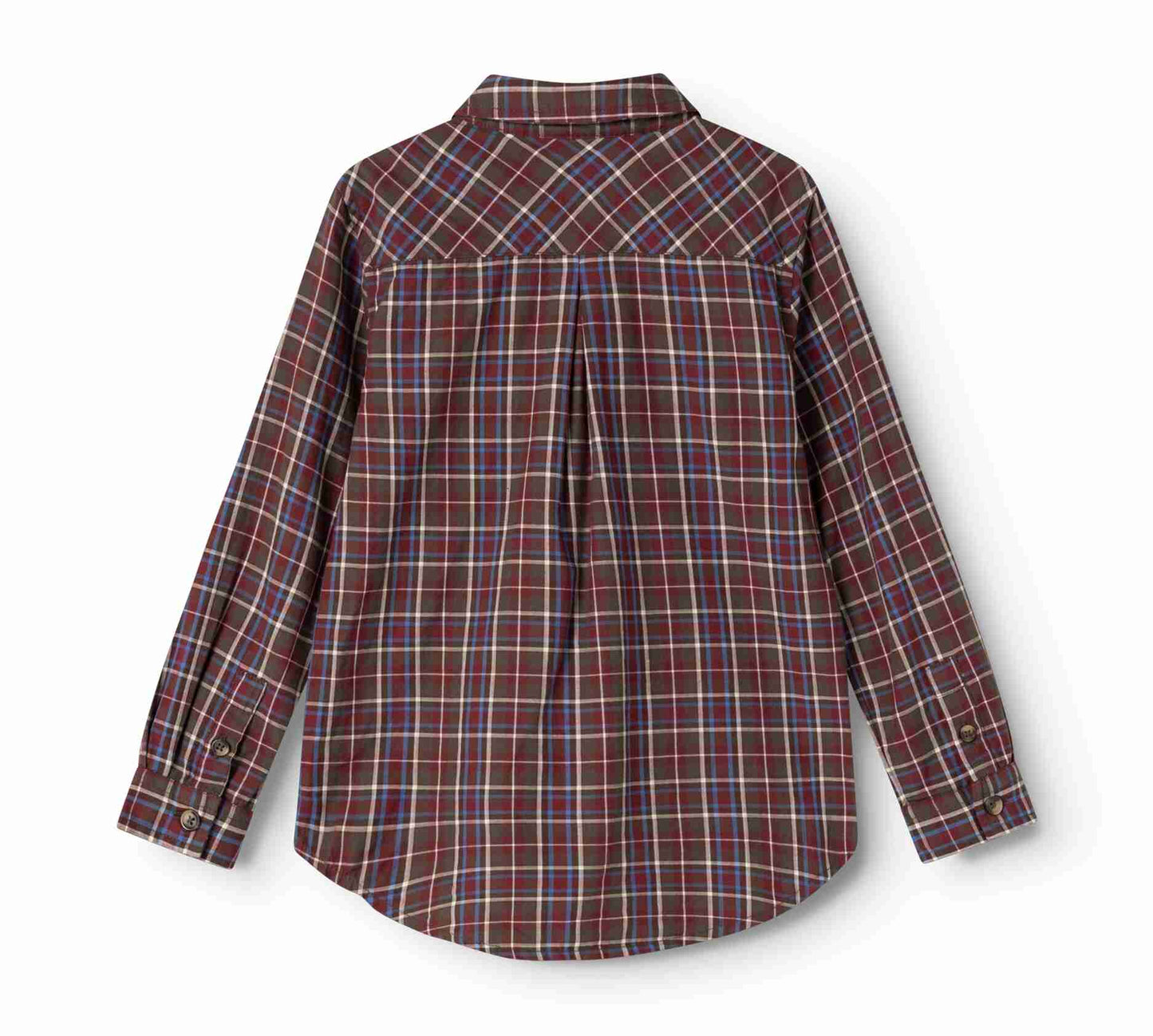 MARMAR COPENHAGEN BROWN  CHECKED COLLAR SHIRT