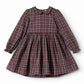 MARMAR COPENHAGEN BROWN CHECKED PETER PAN COLLAR DRESS