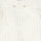 BACE COLLECTION WHITE/TAN STRIPED COLLAR ROMPER