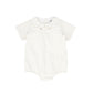 BACE COLLECTION WHITE/TAN STRIPED COLLAR ROMPER