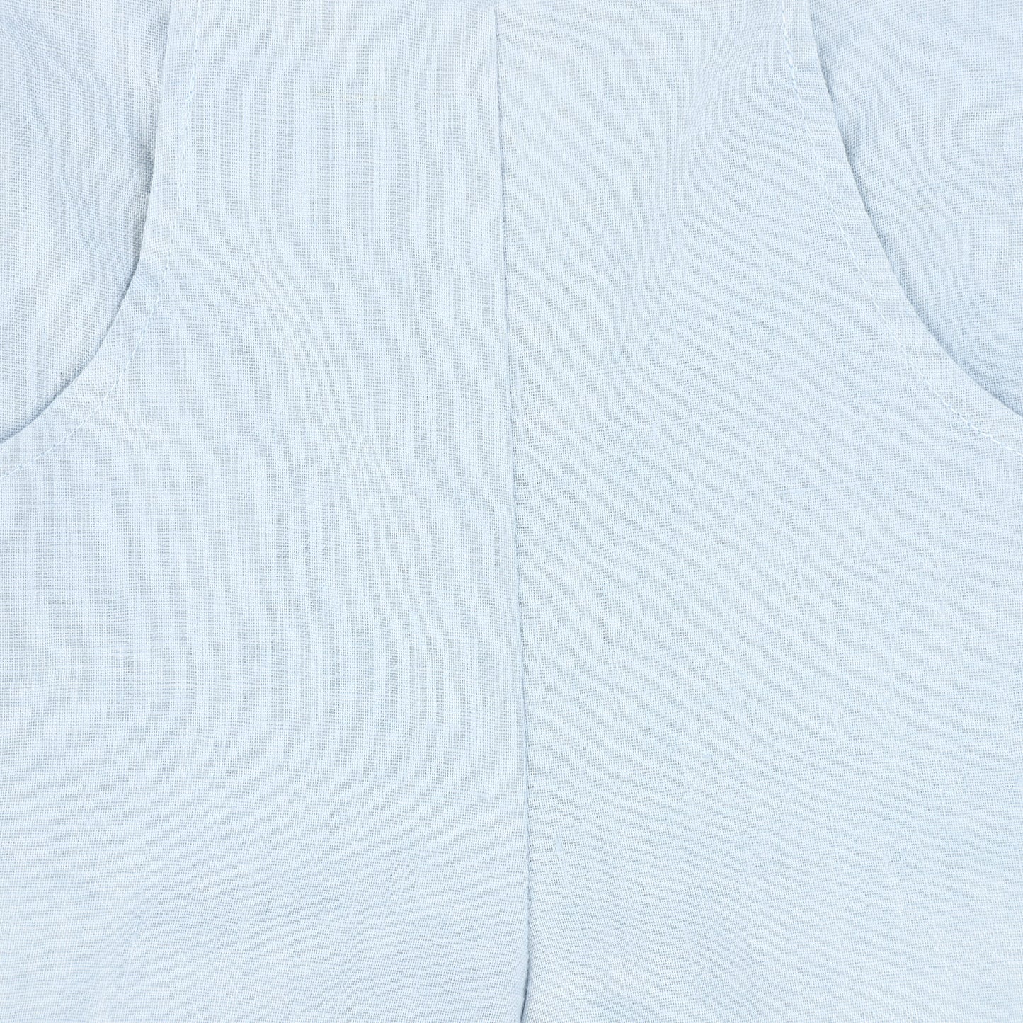 LE BOURDON BLUE LINEN SEAM SHORTS