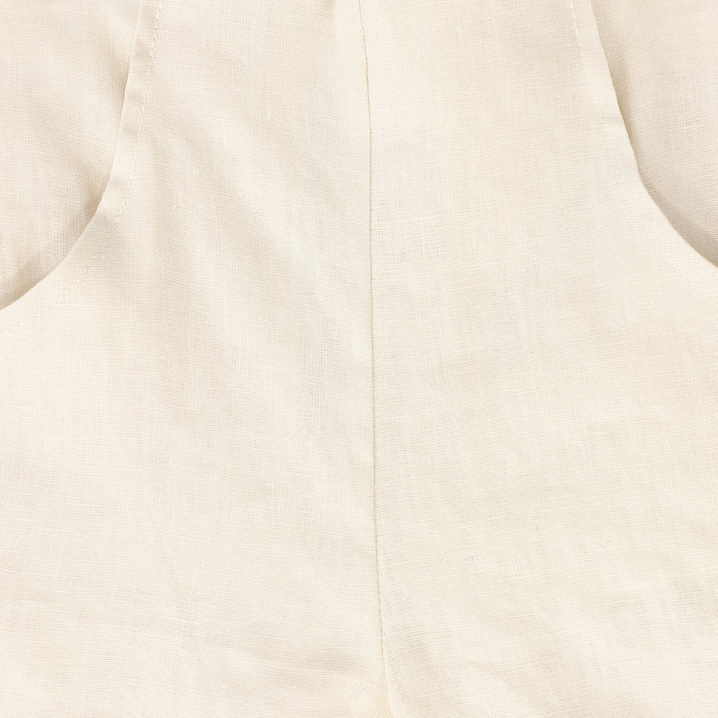 LE BOURDON TAN LINEN SEAM SHORTS