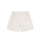 LE BOURDON WHITE/TAN LINEN SEAM SHORTS