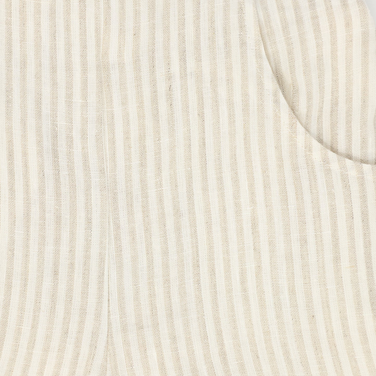 LE BOURDON WHITE/TAN LINEN SEAM SHORTS