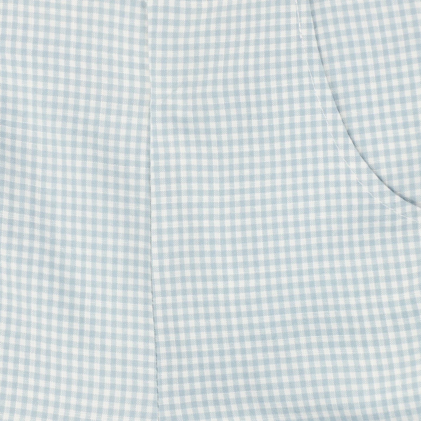 LE BOURDON WHITE/BLUE LINEN SEAM SHORTS