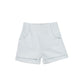 LE BOURDON WHITE/BLUE LINEN SEAM SHORTS