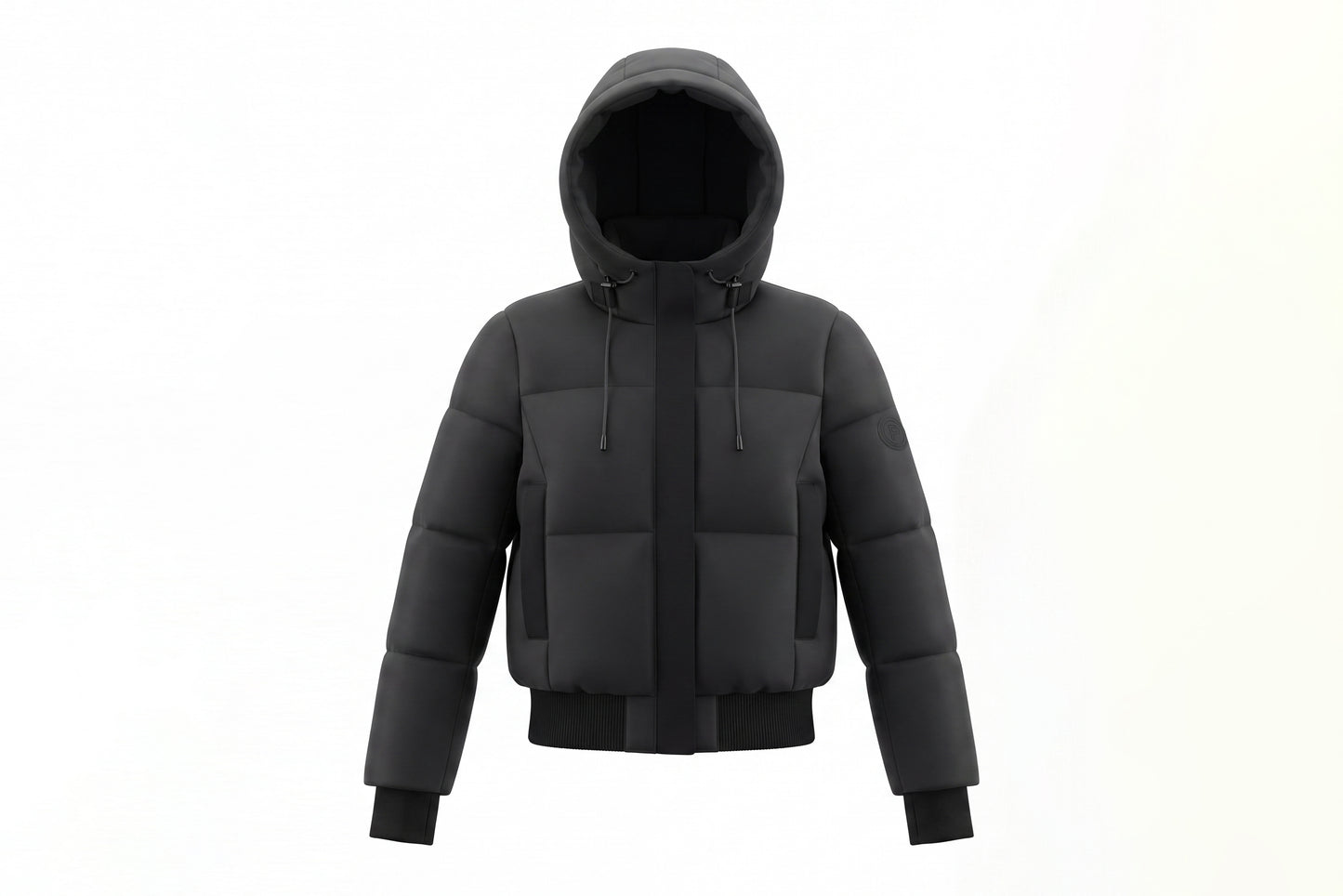 PRAMIE BLACK SCUBA CONTRAST BOMBER COAT