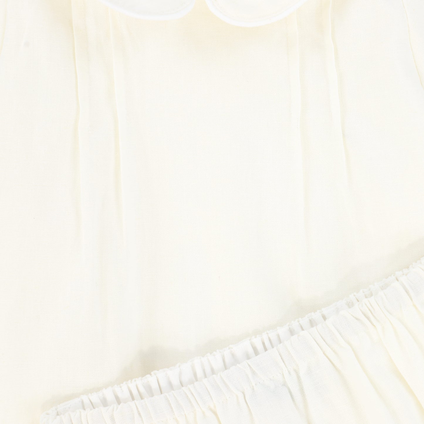FRANCESCA GUILIANO IVORY LINEN PINTUCK BLOOMERS SET