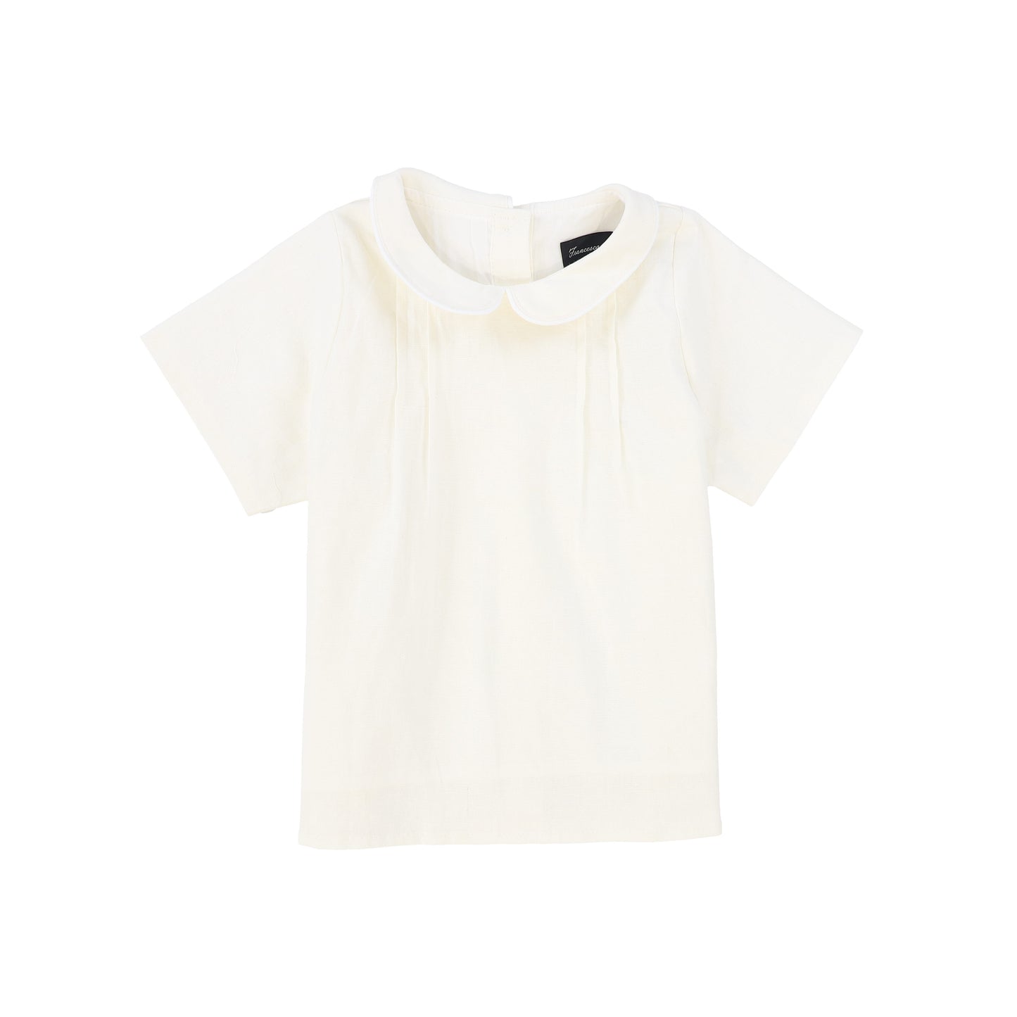 FRANCESCA GUILIANO IVORY LINEN PINTUCK BLOOMERS SET