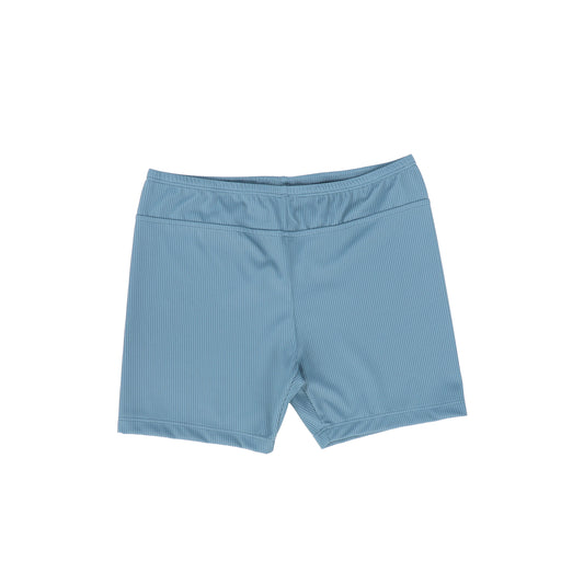 VALENTINA BLUE RIBBED SWIM SHORTS