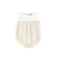 LE BOURDON CREAM TEXTURED COLLAR ROMPER