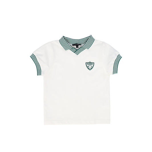 BAMBOO WHITE EMBLEM TRIM POLO