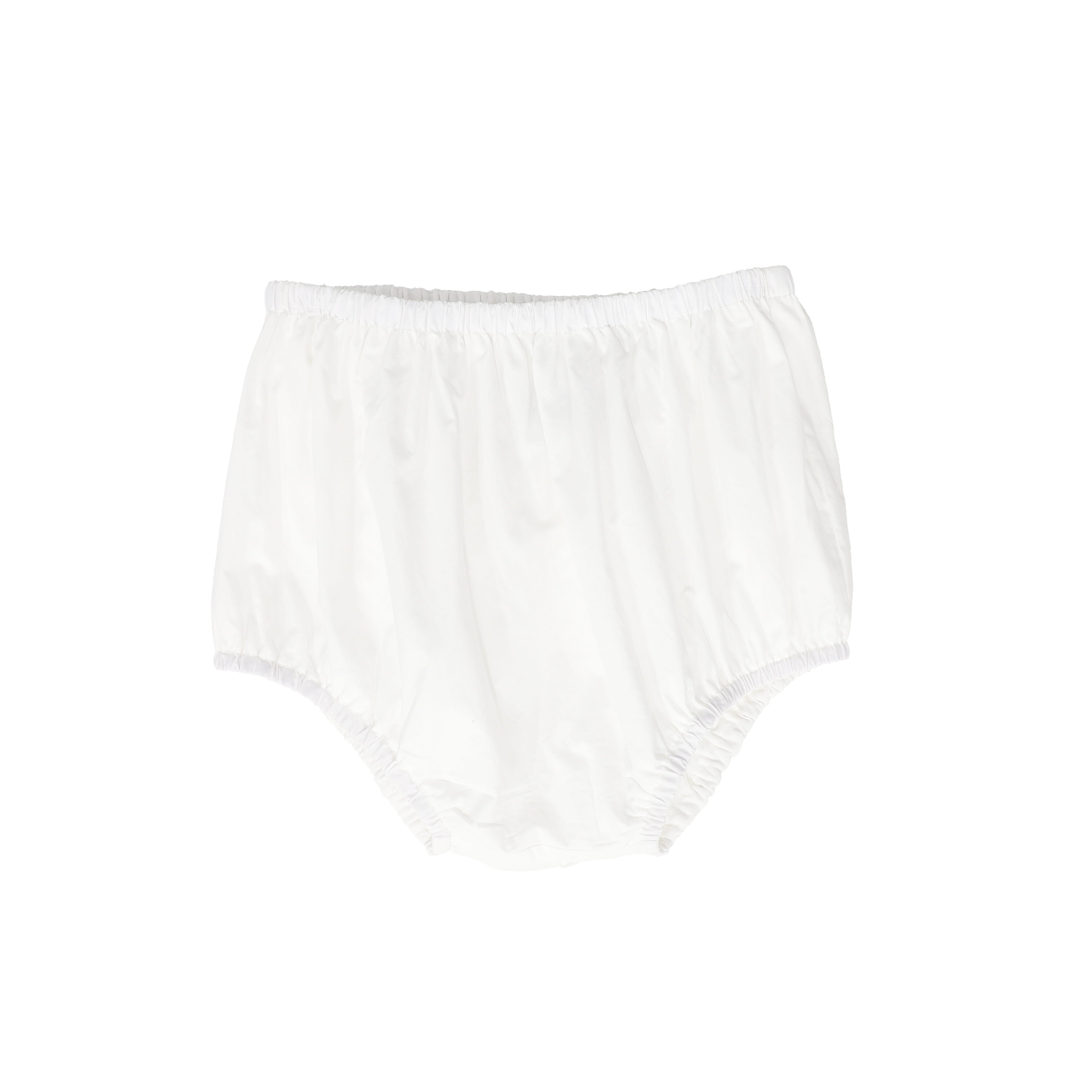 BAMBOO WHITE EMBROIDERED FLOWER TRIM BLOOMER SET [FINAL SALE