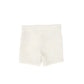 LE BOURDON CREAM TEXTURED BUTTON SHORTS