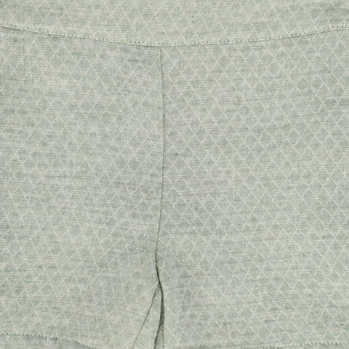 LE BOURDON GREEN TEXTURED BUTTON SHORTS