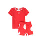 WATER CLUB RED WATERCOLOR SHORTS SET