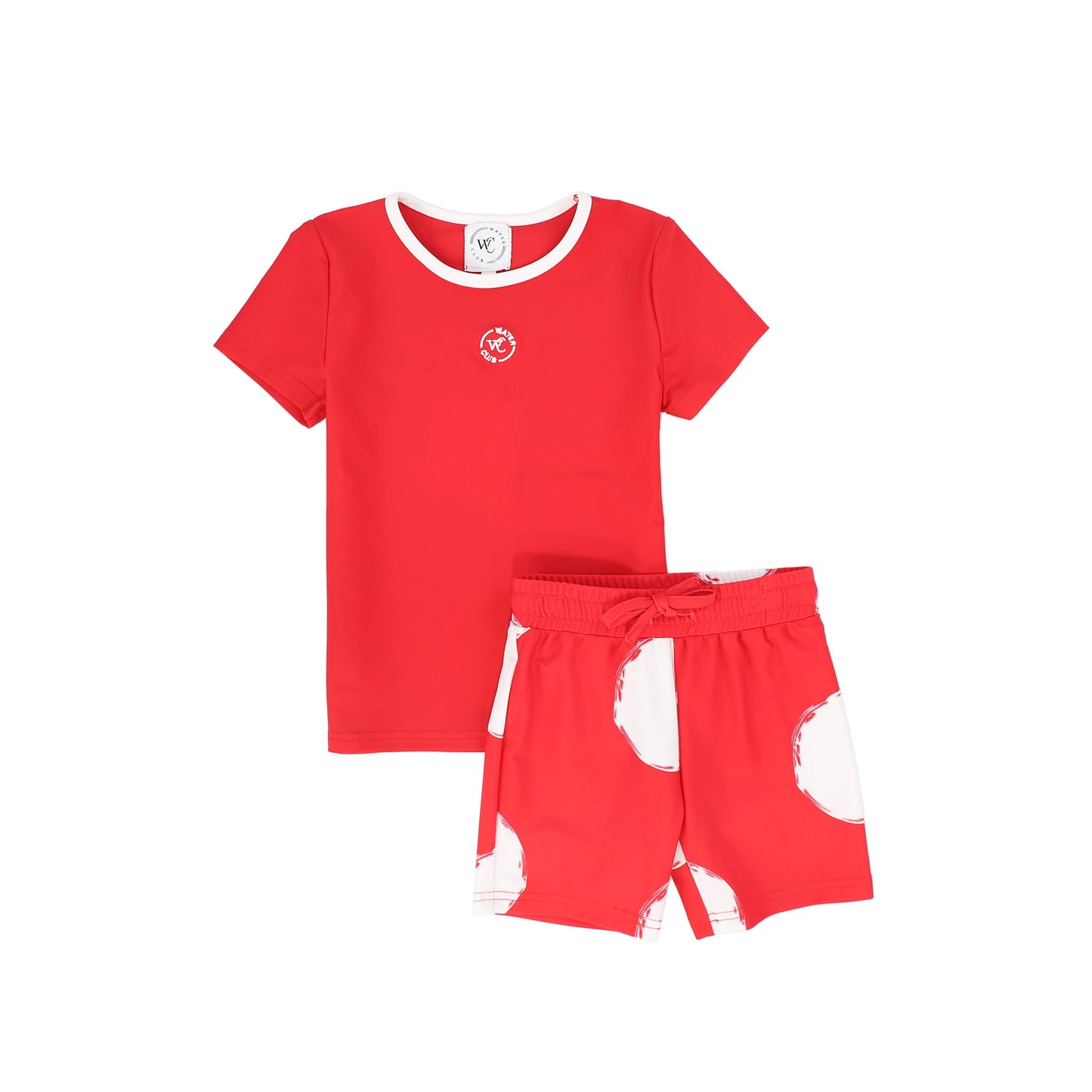 WATER CLUB RED WATERCOLOR SHORTS SET