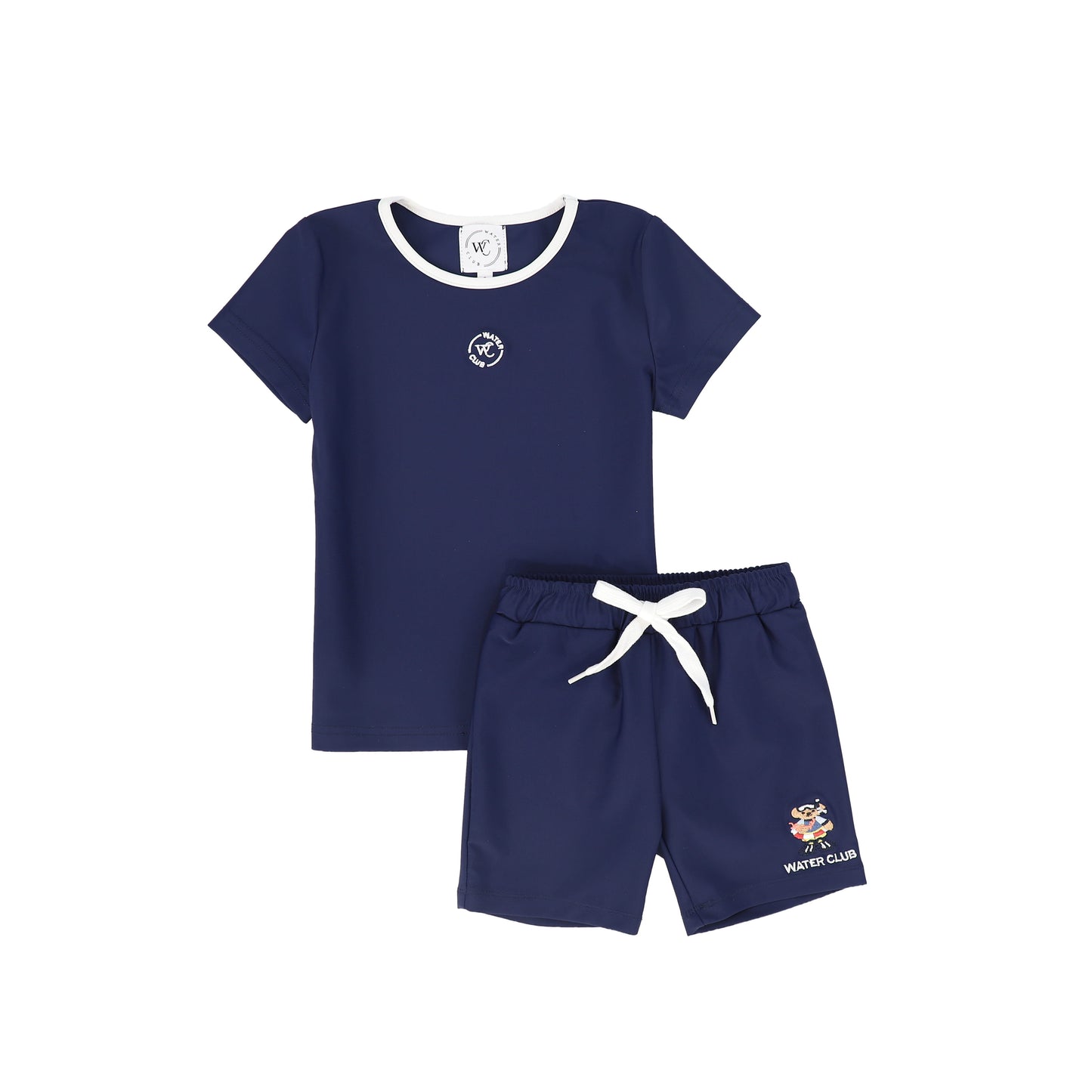 WATER CLUB NAVY EMBROIDERED SHORTS SET