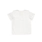 LE BOURDON WHITE PIPED TRIM BLOUSE