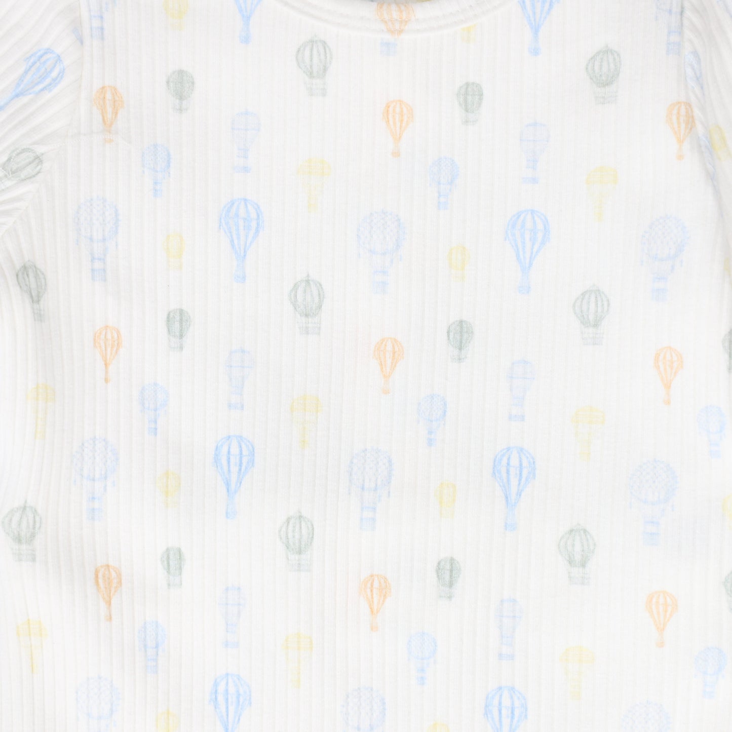 BEBE JOLEE BLUE RIBBED HOT AIR BALLOON FOOTIE