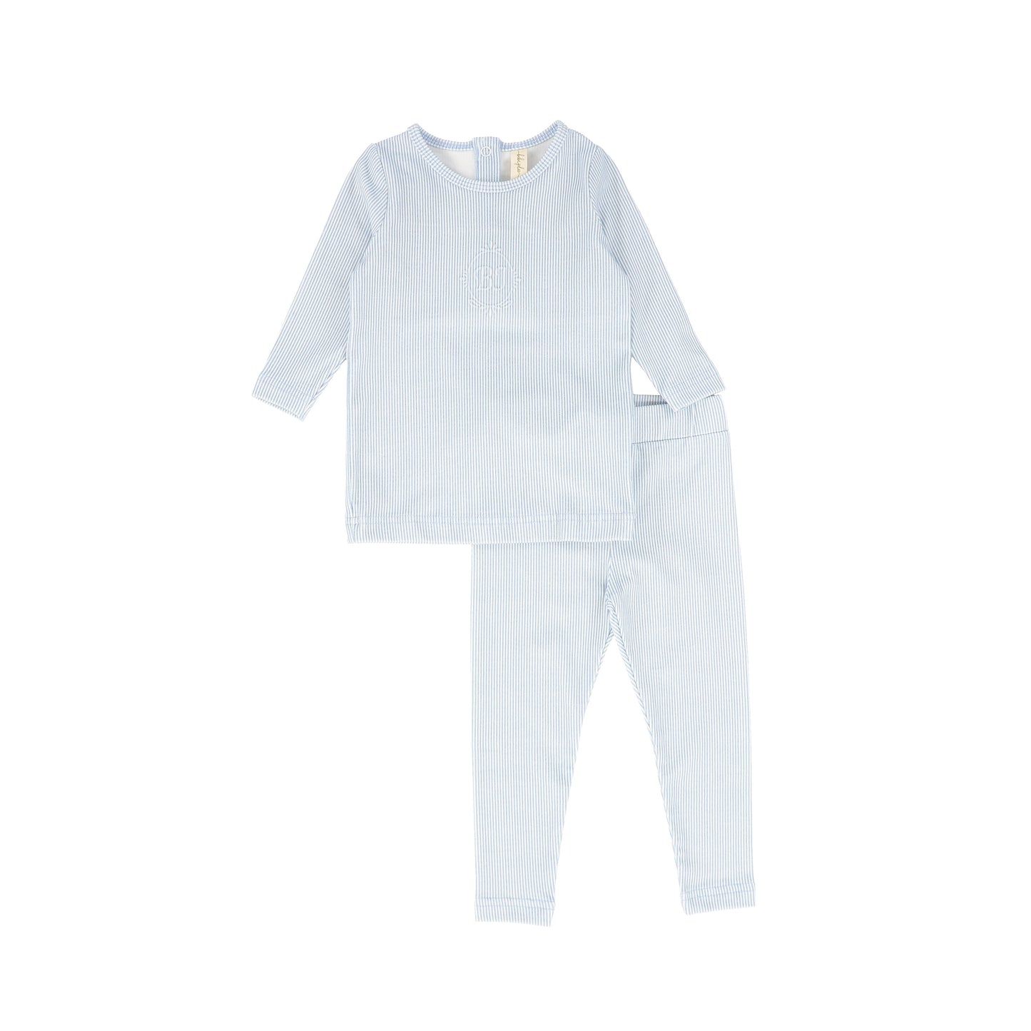 BEBE JOLEE BLUE STRIPE MONOGRAM PAJAMAS