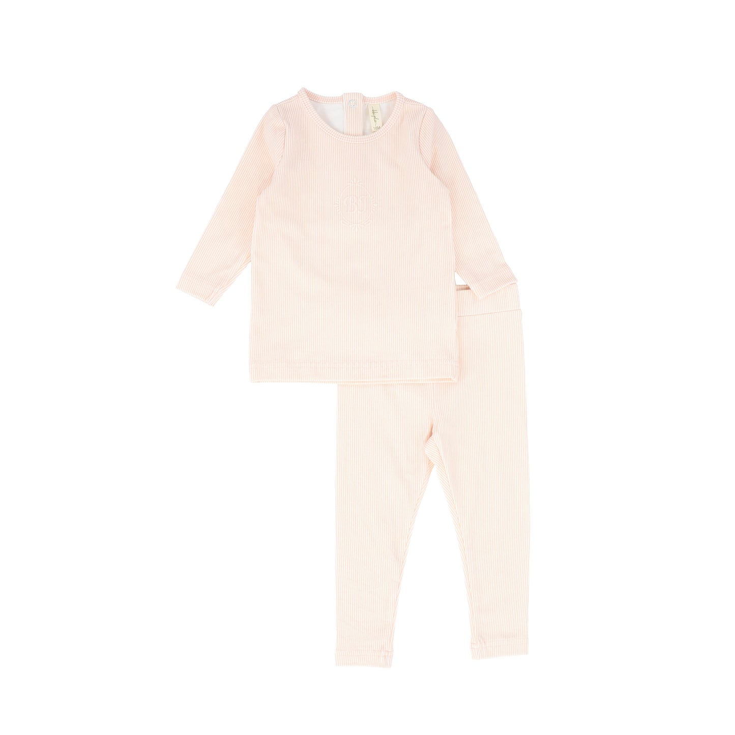 BEBE JOLEE PINK STRIPE MONOGRAM PAJAMAS