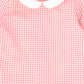 BEBE JOLEE FUCHSIA PINK GINGHAM COLLAR FOOTIE