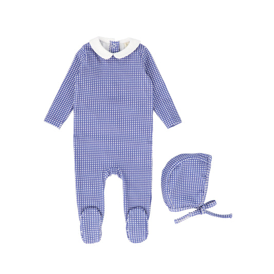 BEBE JOLEE ROYAL GINGHAM COLLAR FOOTIE