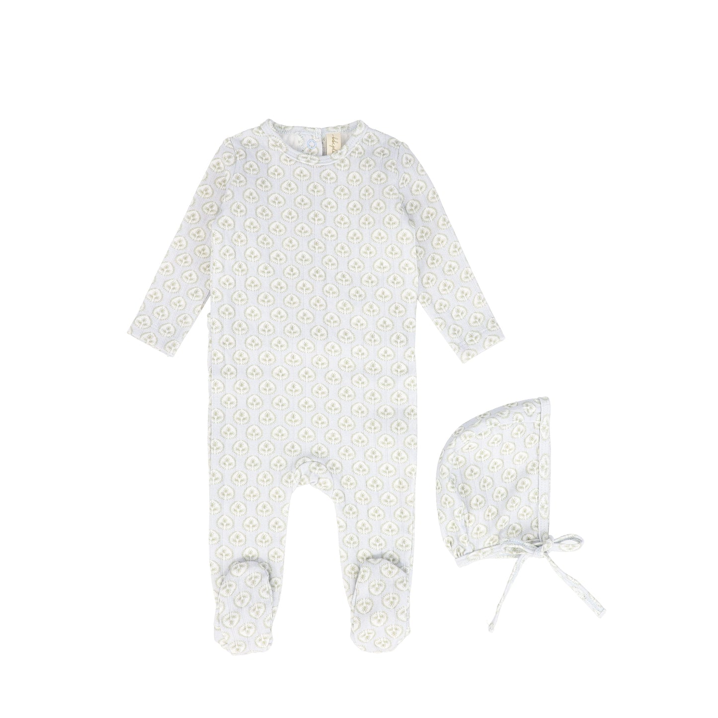 BEBE JOLEE BLUE POINTELLE PETAL FOOTIE