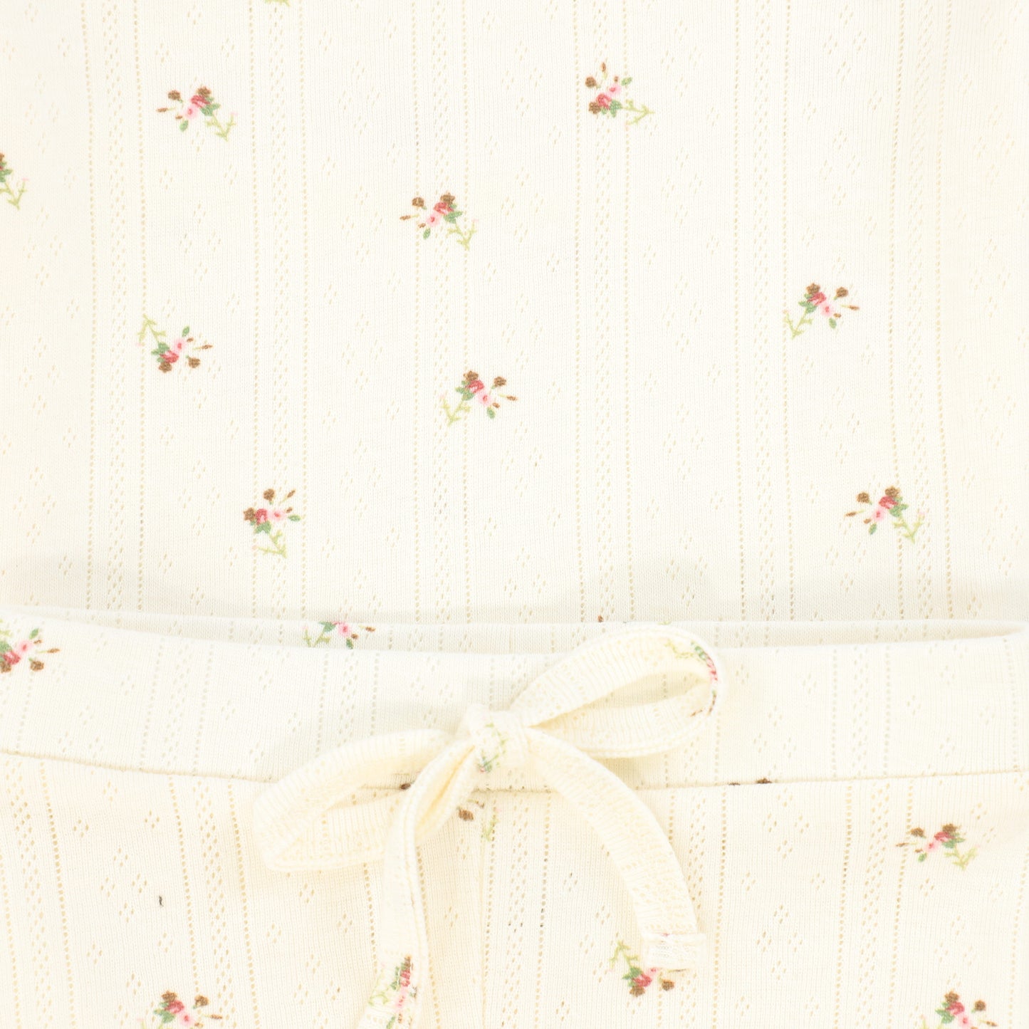 BEBE JOLEE CREAM/PINK POINTELLE FLORAL SHORTS SET