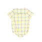 BAMBOO YELLOW PLAID SAILOR COLLAR ROMPER