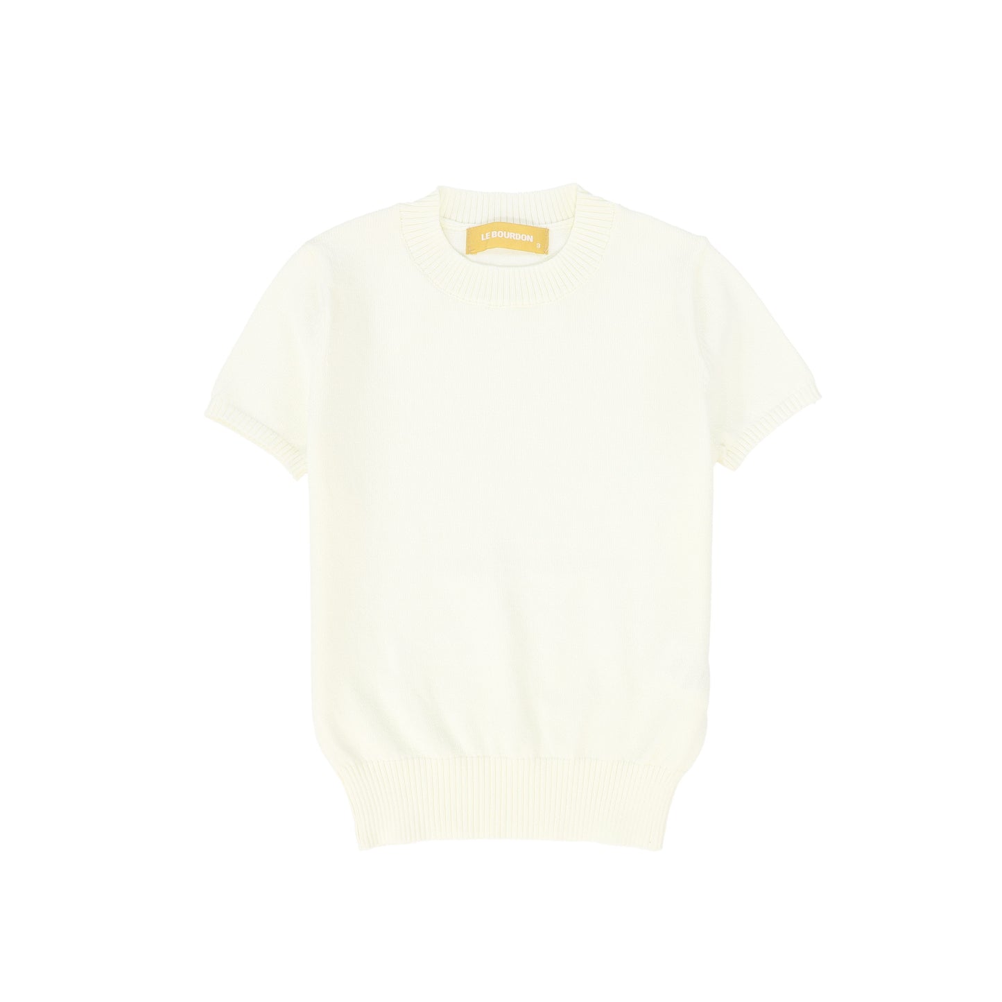 LE BOURDON CREAM SS KNIT SWEATER