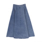 VALENTINA BLUE DENIM SIDE POCKET DENIM MAXI SKIRT